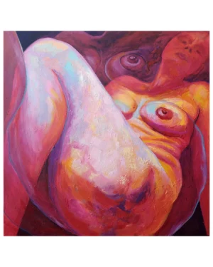 Strona główna kati dobrogo, "obserwacja" 80x80 cm, farby olejne na płótnie
